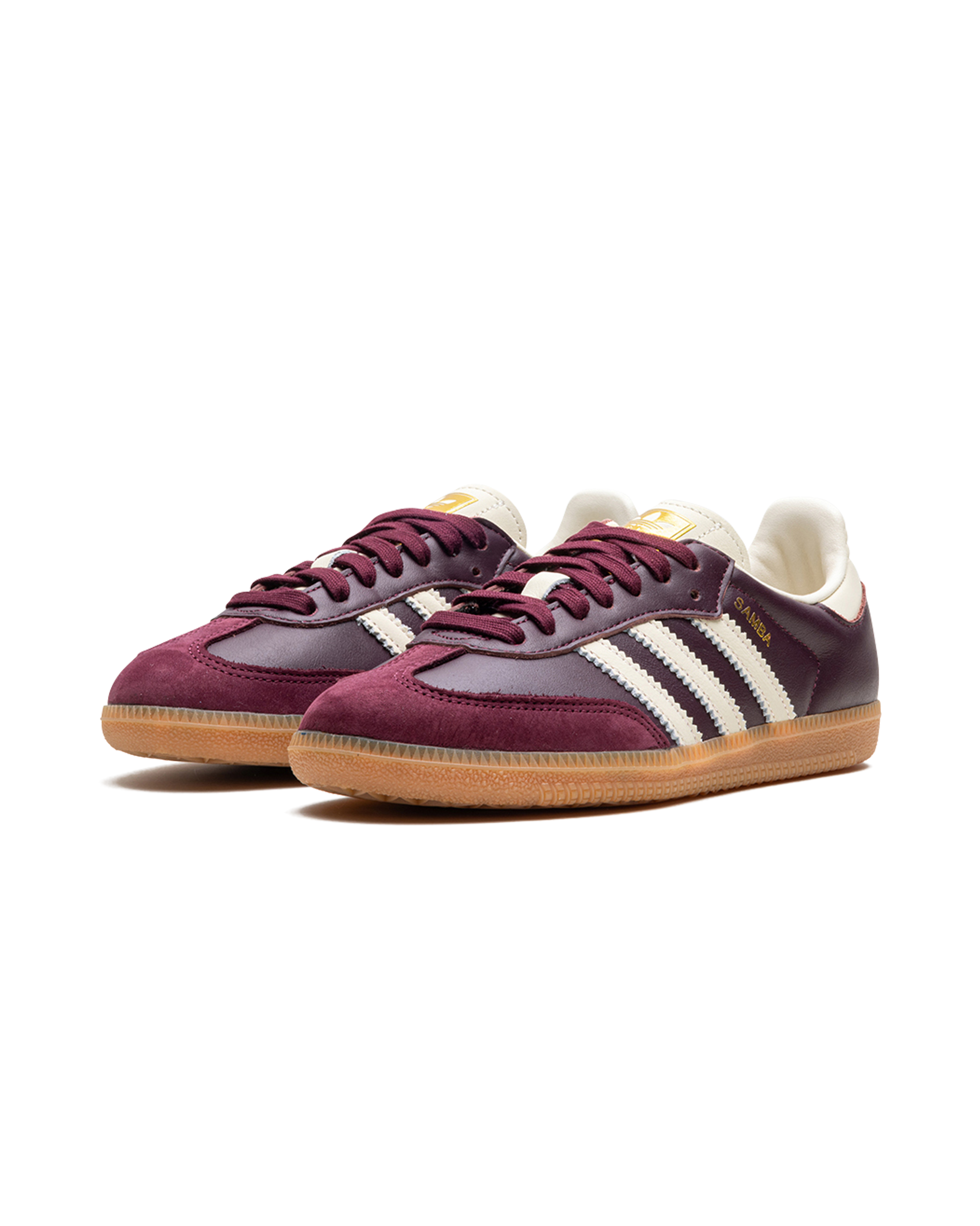 adidas Samba OG Maroon Gold Metallic (Women's)
