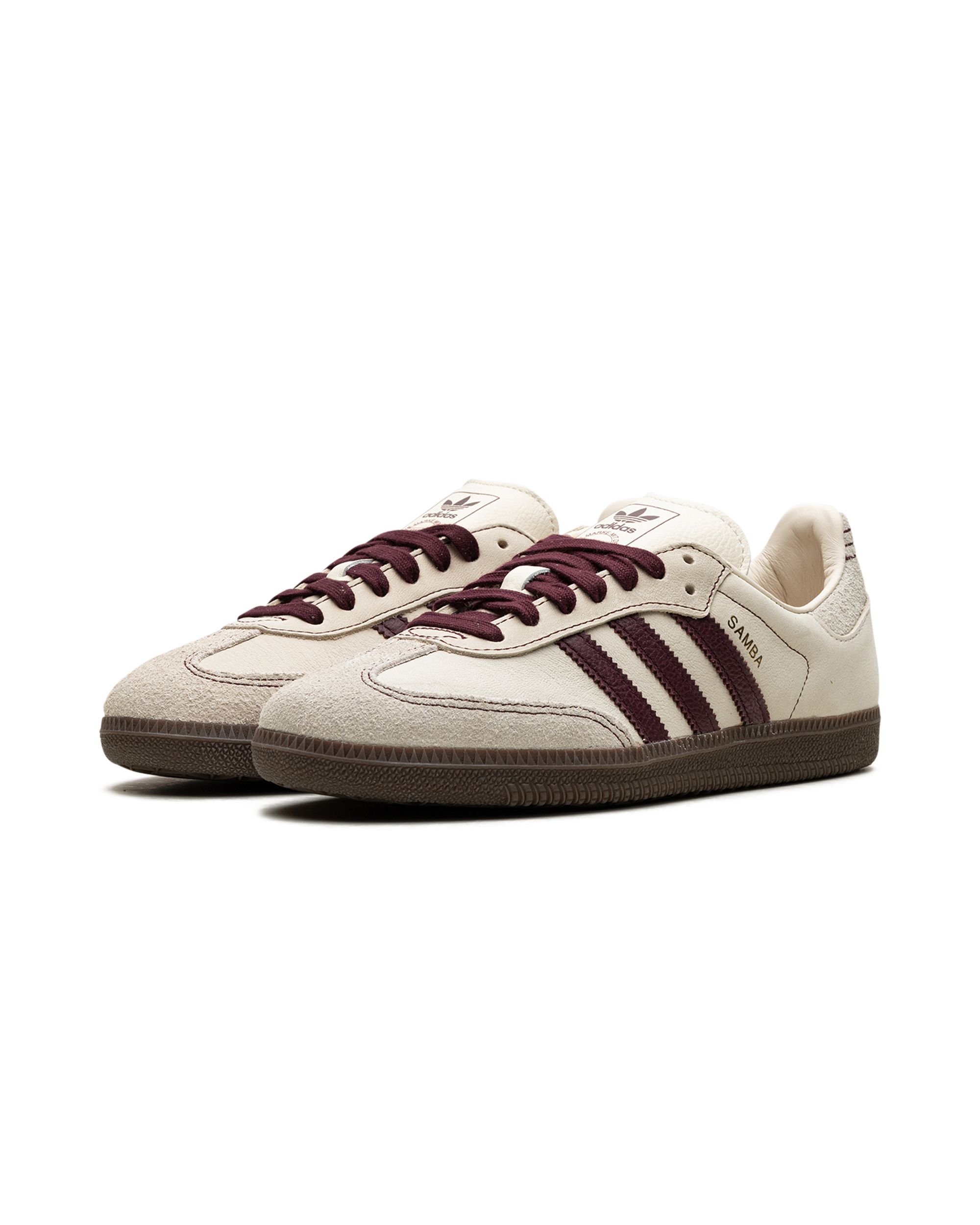 adidas Samba OG Wonder White Maroon (Women's)