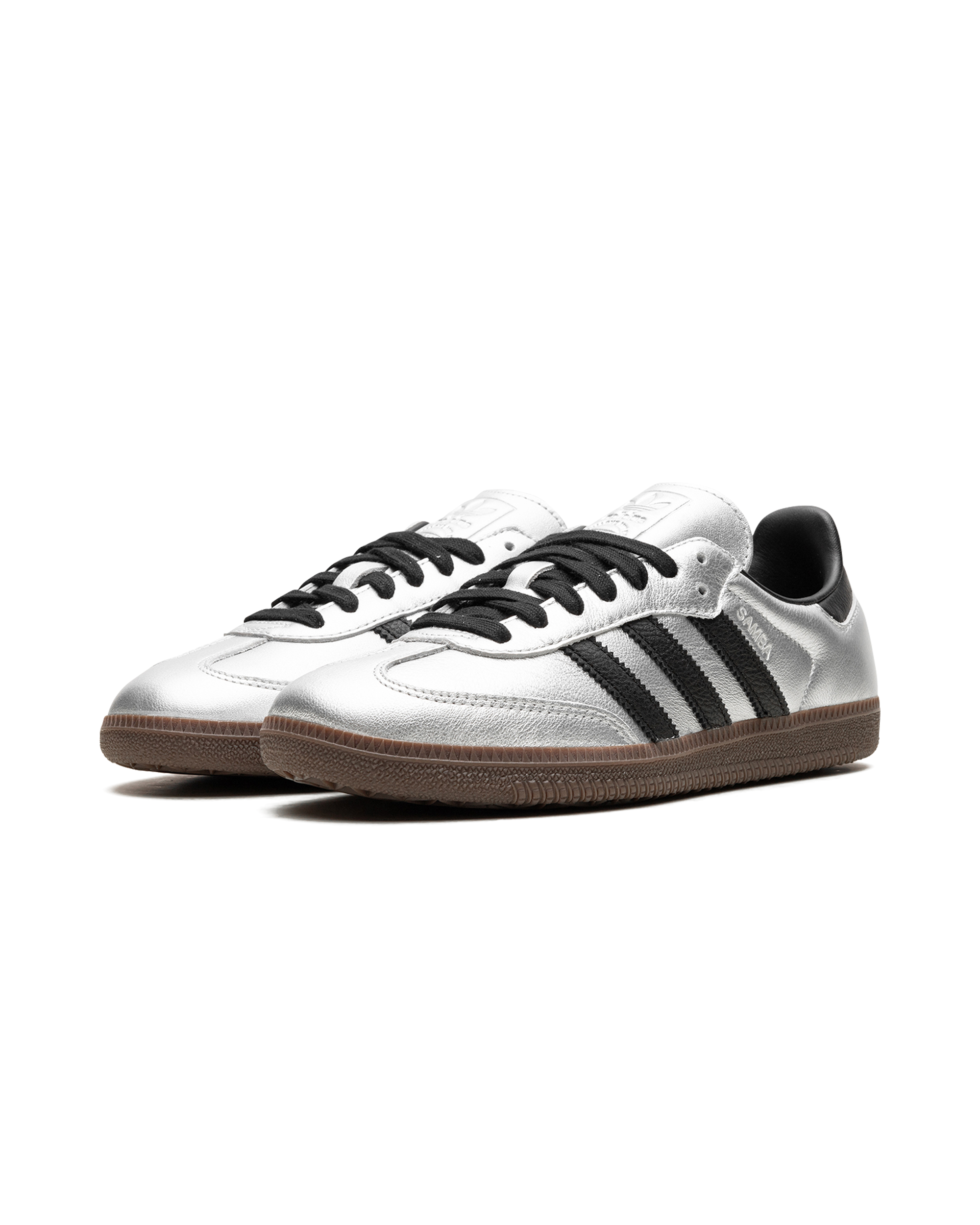 adidas Samba OG Silver Metallic Black Gum (Women's)