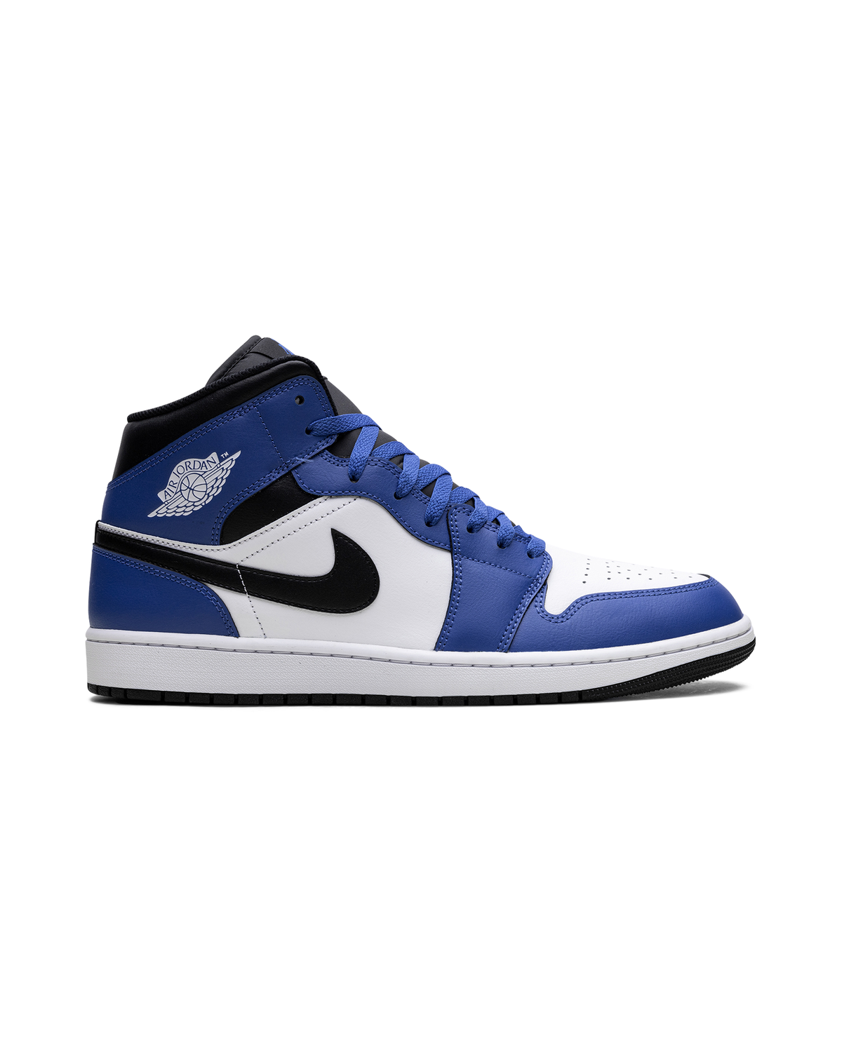 Jordan 1 Mid White Black Racer Blue