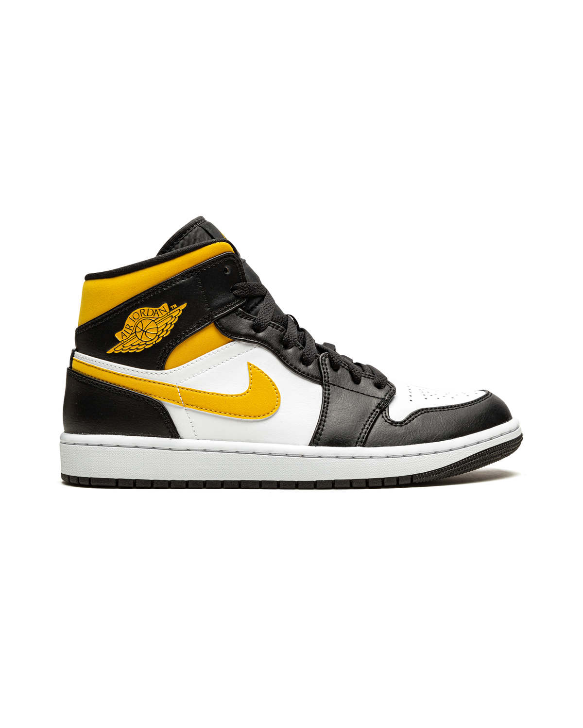 Jordan 1 Mid White Pollen Black