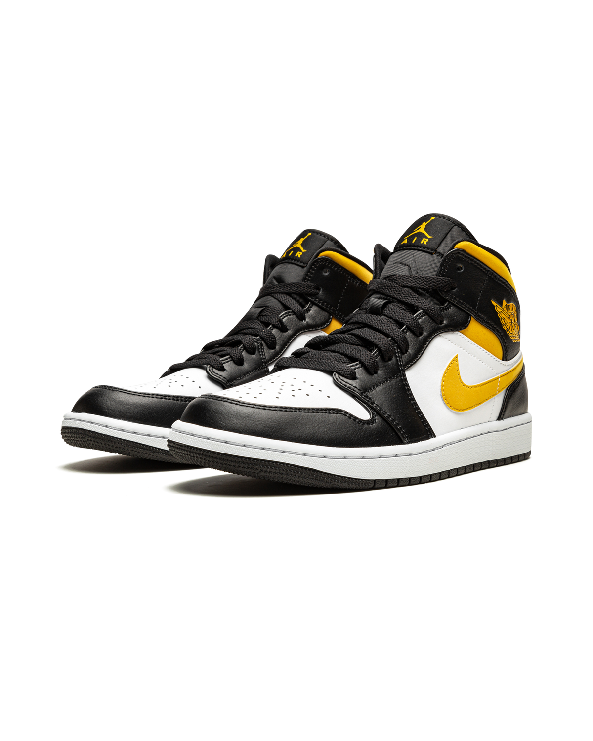 Jordan 1 Mid White Pollen Black