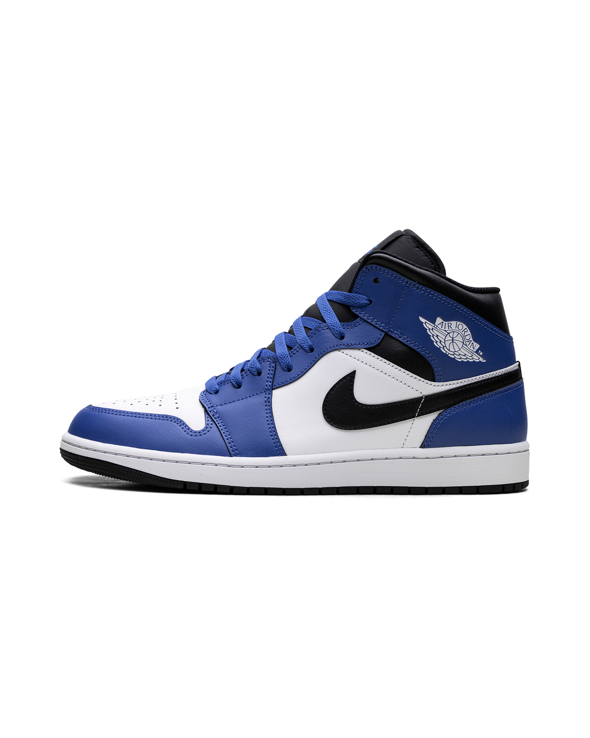 Jordan 1 Mid White Black Racer Blue