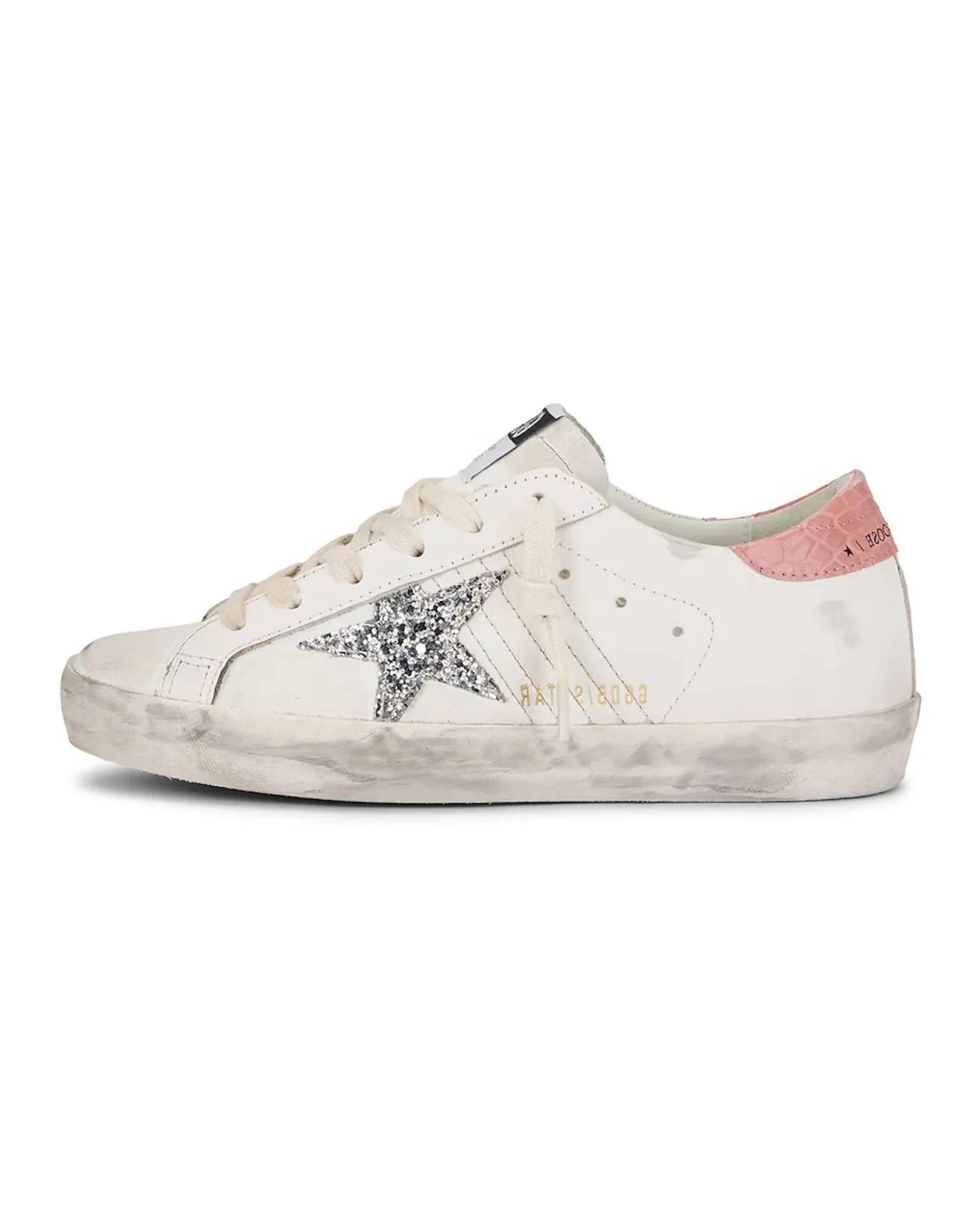 Golden Goose Super-Star White Silver Glitter Pink (Women's)