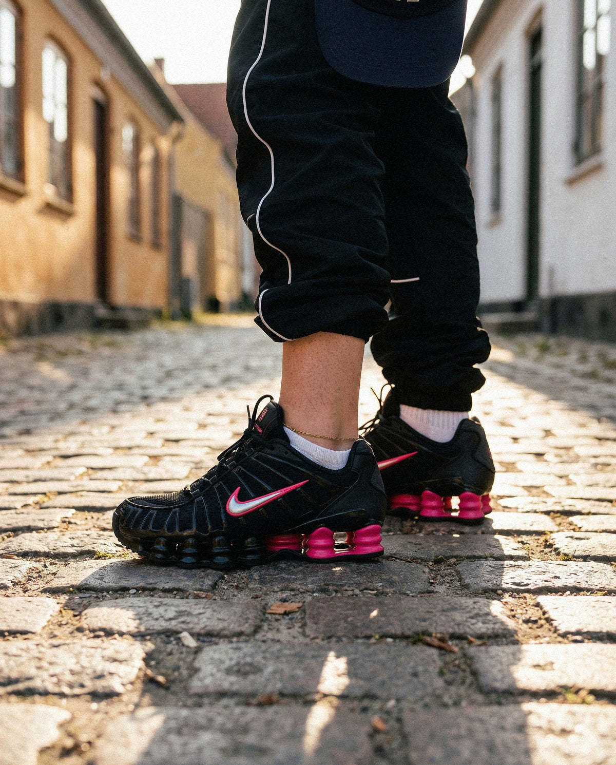 Nike Shox TL Off Noir Hyper Pink Silver (Women's) - on foot
