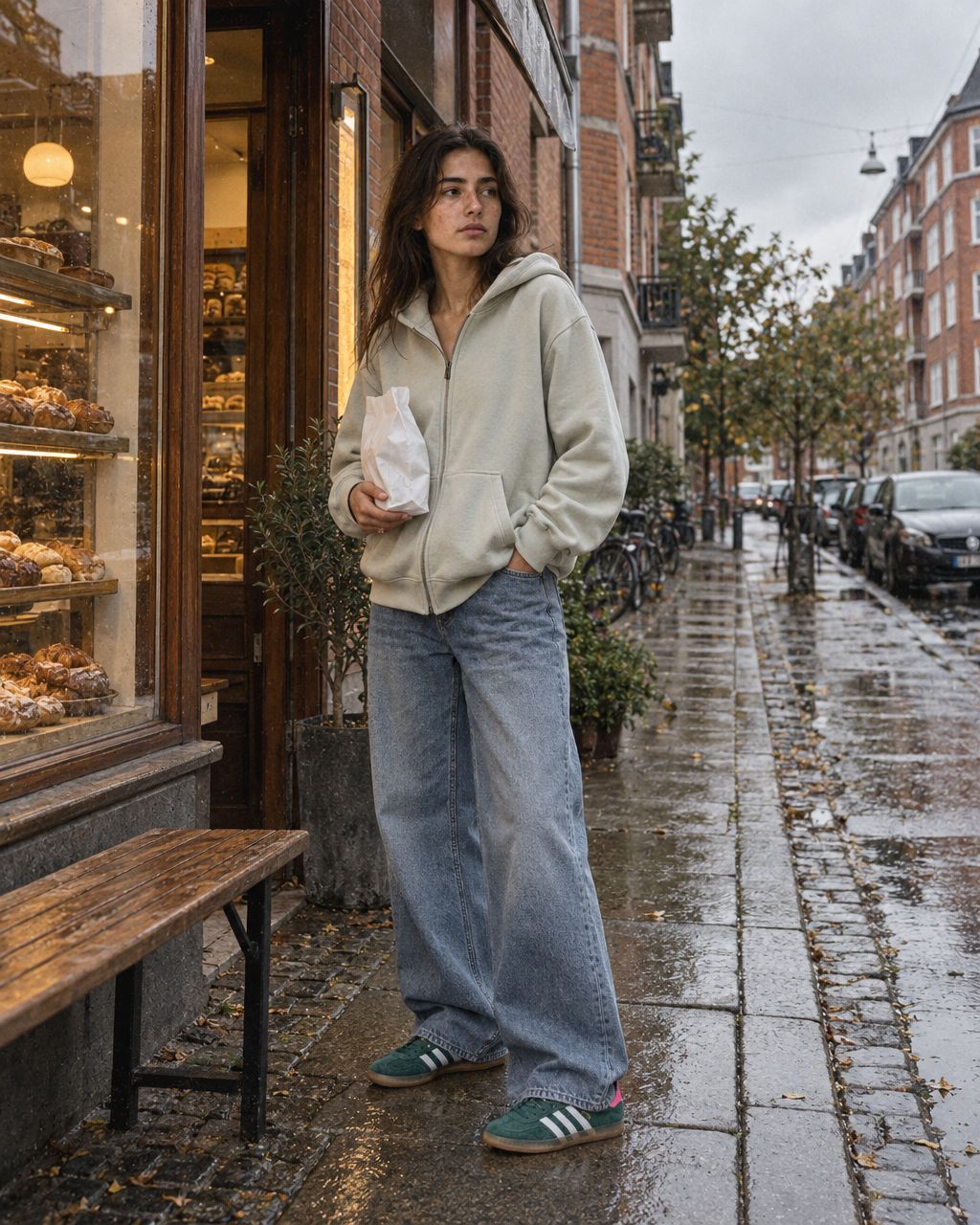 adidas Gazelle Indoor Collegiate Green Lucid Pink (Women's) - streetstyle i København