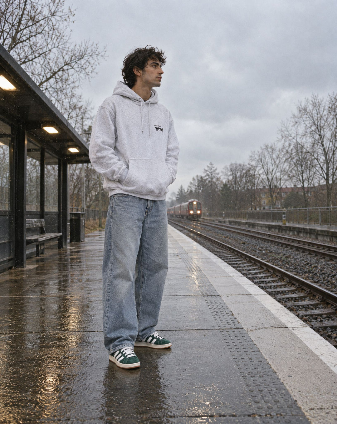 adidas Campus 00s Dark Green Cloud White