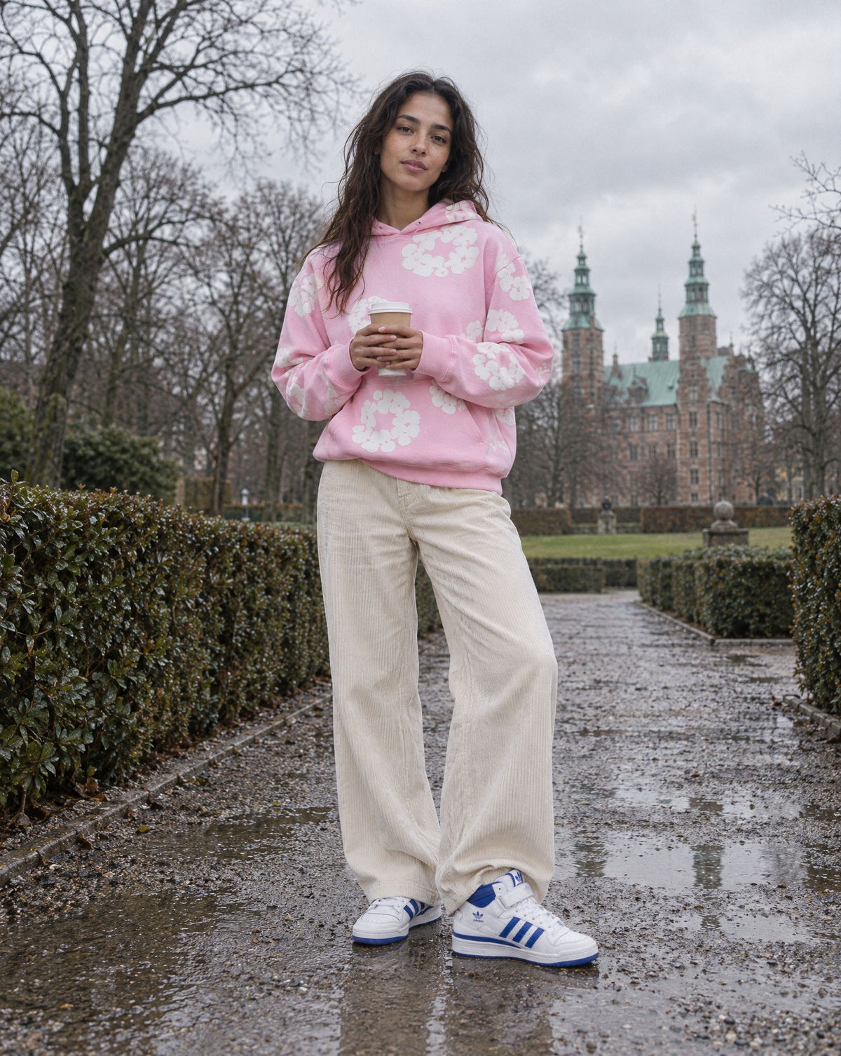 adidas Forum Mid White Royal - streetstyle i København