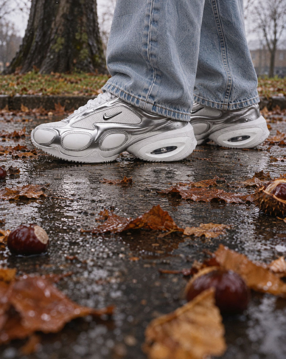 Nike Air Max Muse Metallic Silver (Women's) - on-foot