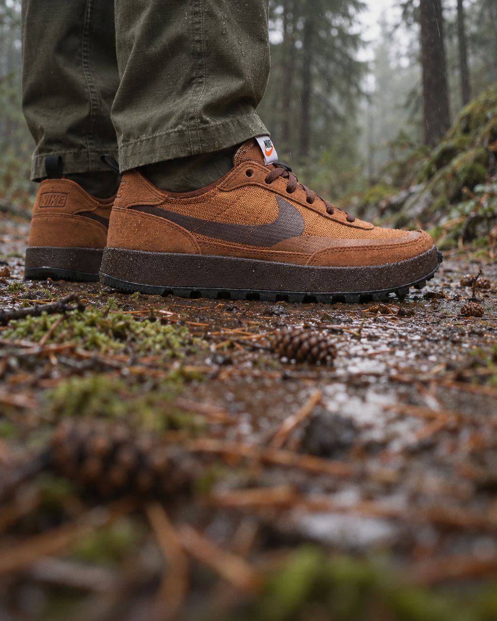 NikeCraft General Purpose Shoe Tom Sachs Field Brown - on-foot