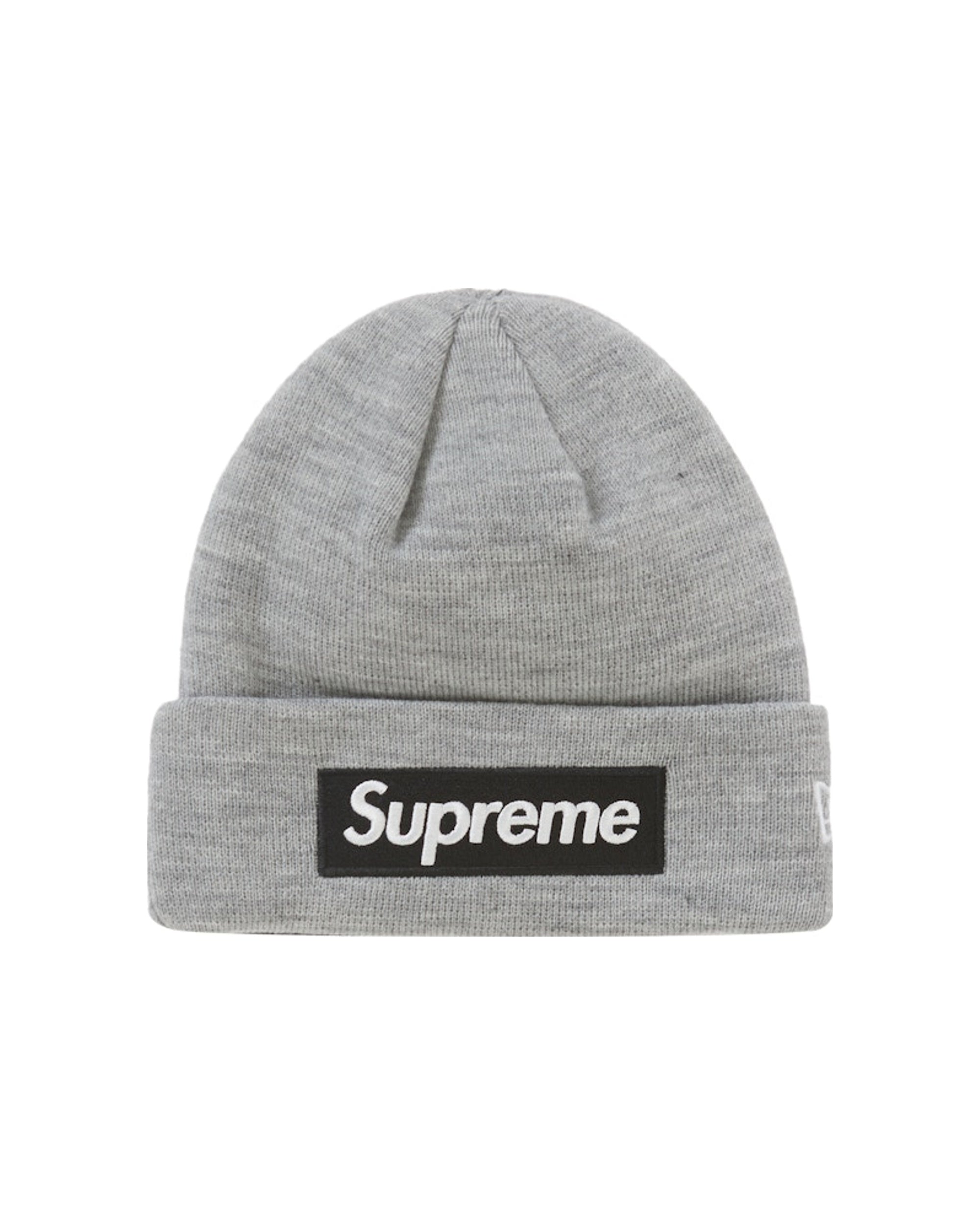 Supreme New Era Box Logo Beanie (FW22) Heather Grey