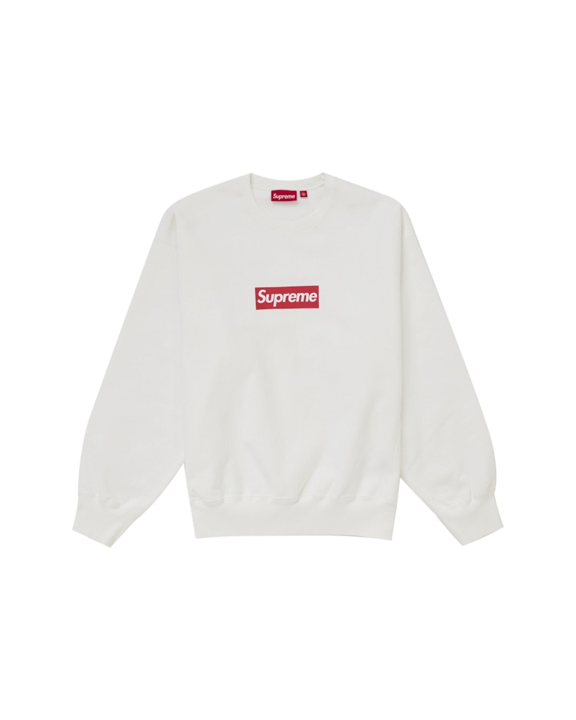 Supreme Washed Box Logo Crewneck White