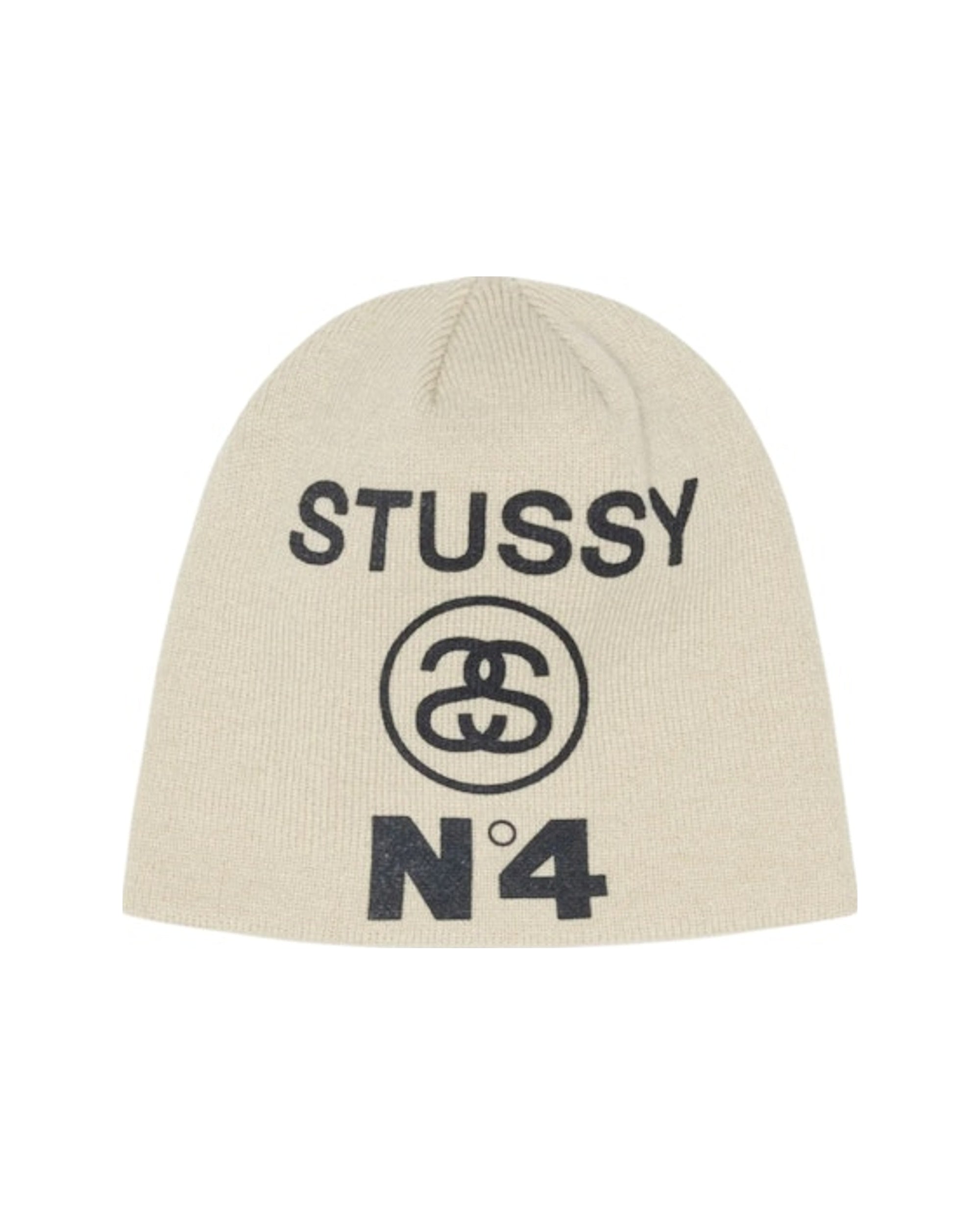 Stussy Number 4 Skullcap Beanie Bone