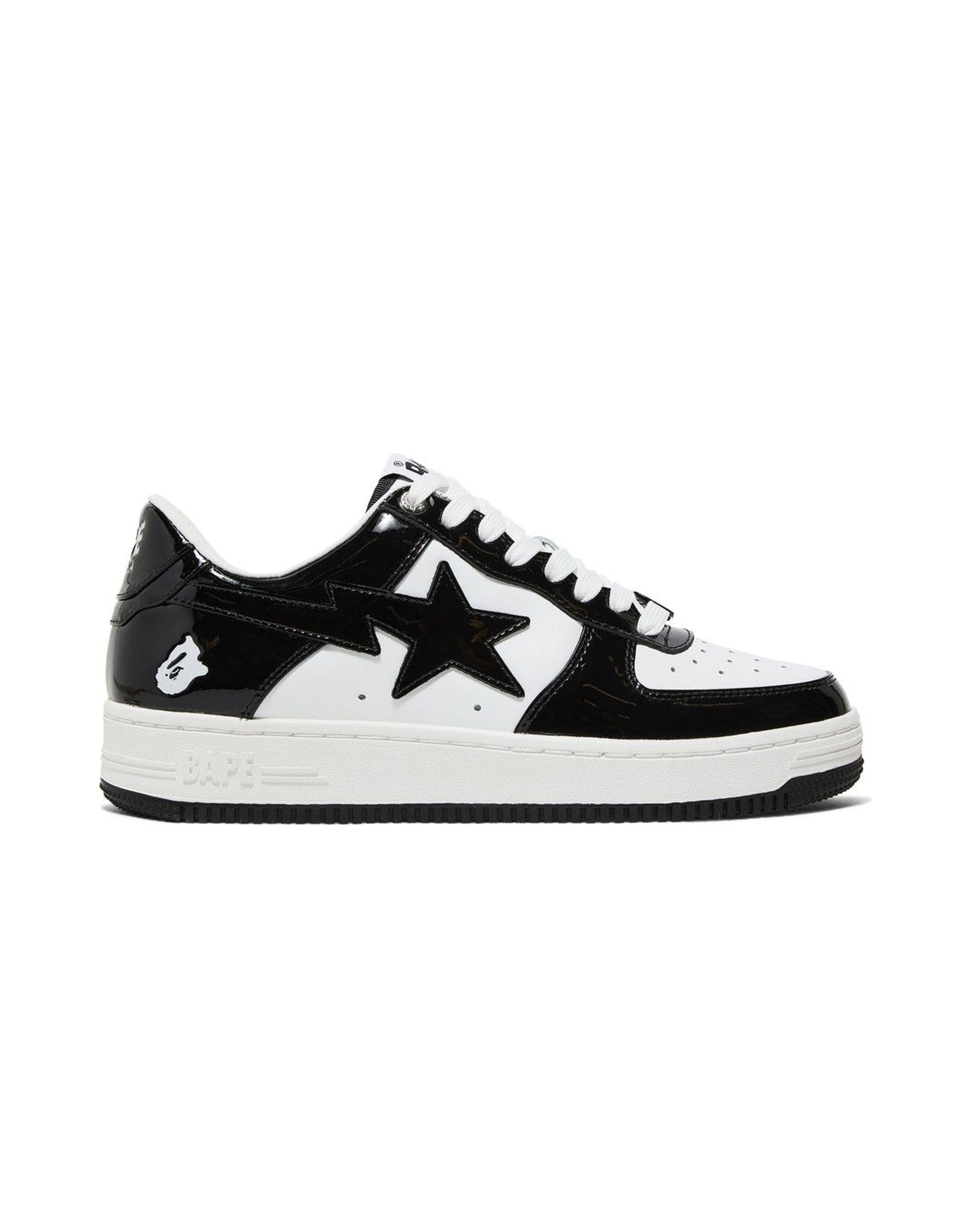 A Bathing Ape Bape Sta Patent Leather Black White
