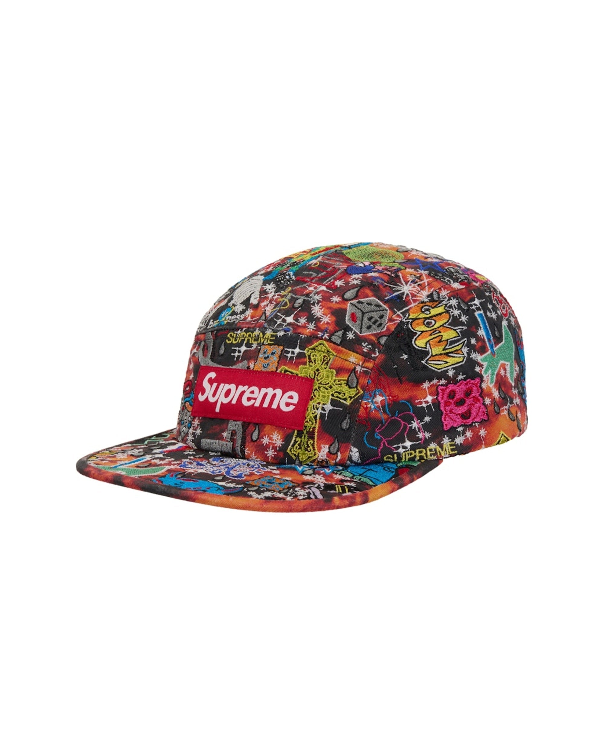 Supreme AOI Embroidered Camp Cap Red
