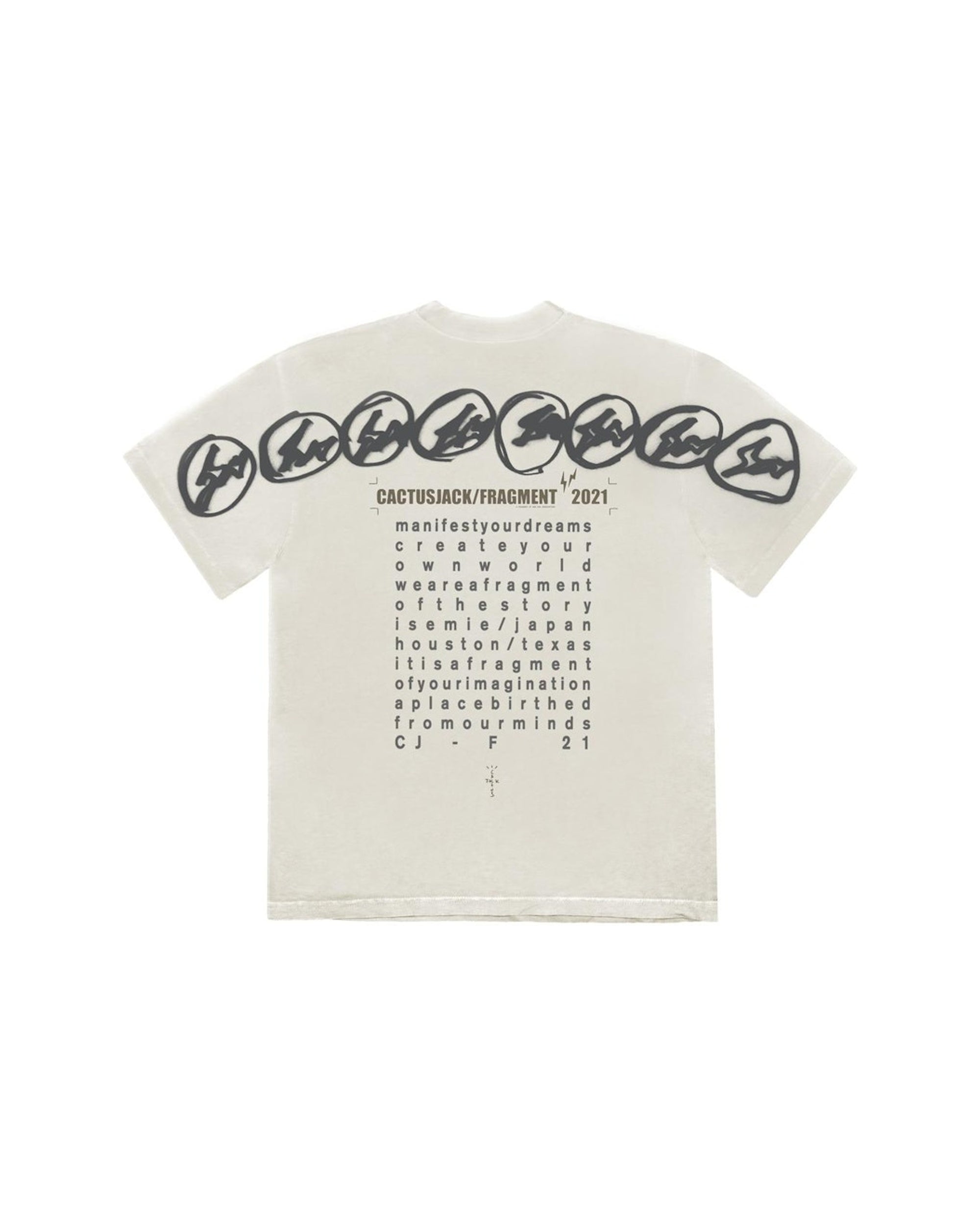 Travis Scott Cactus Jack For Fragment Manifest T-shirt White