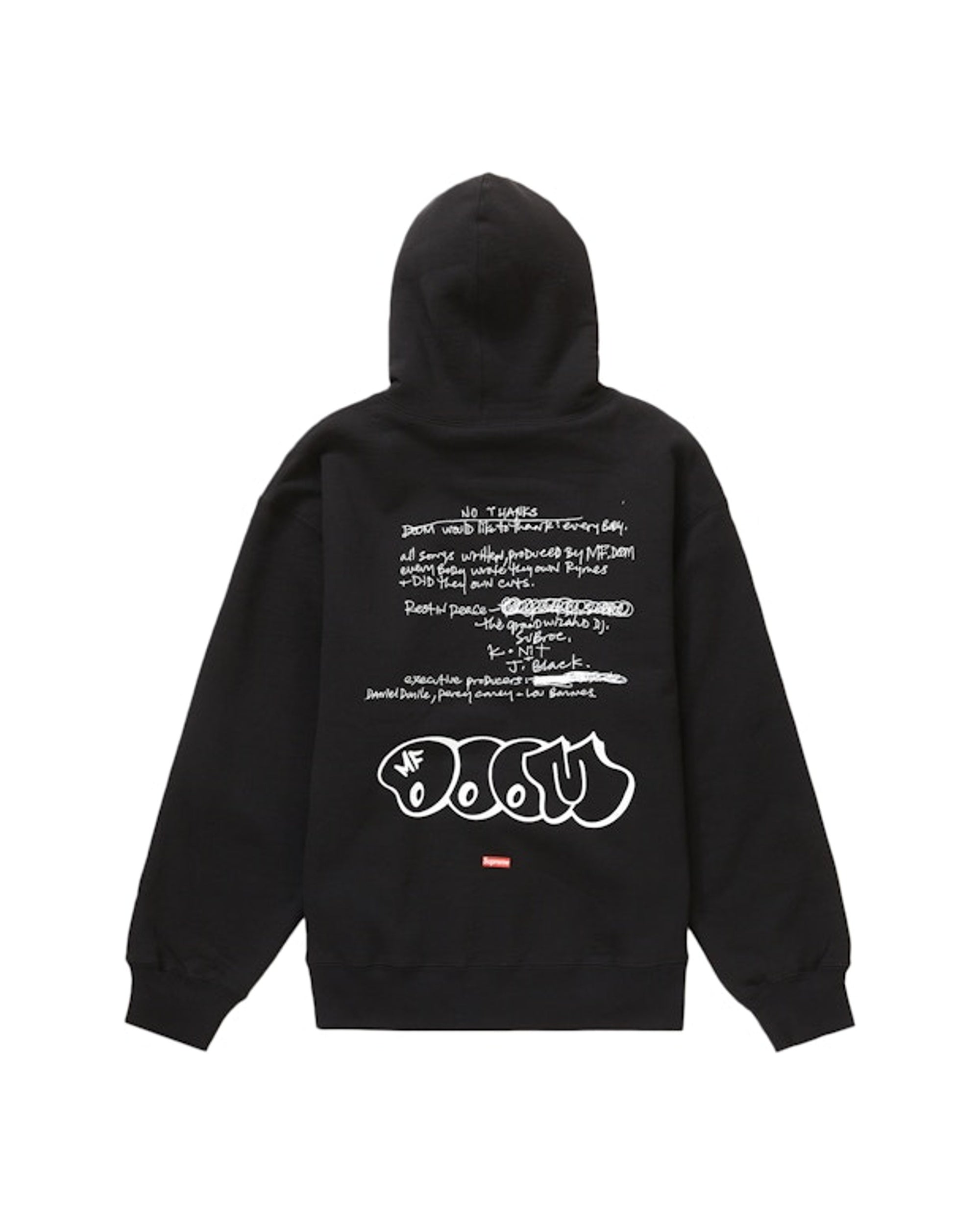 Supreme MF DOOM Hooded Sweatshirt Black