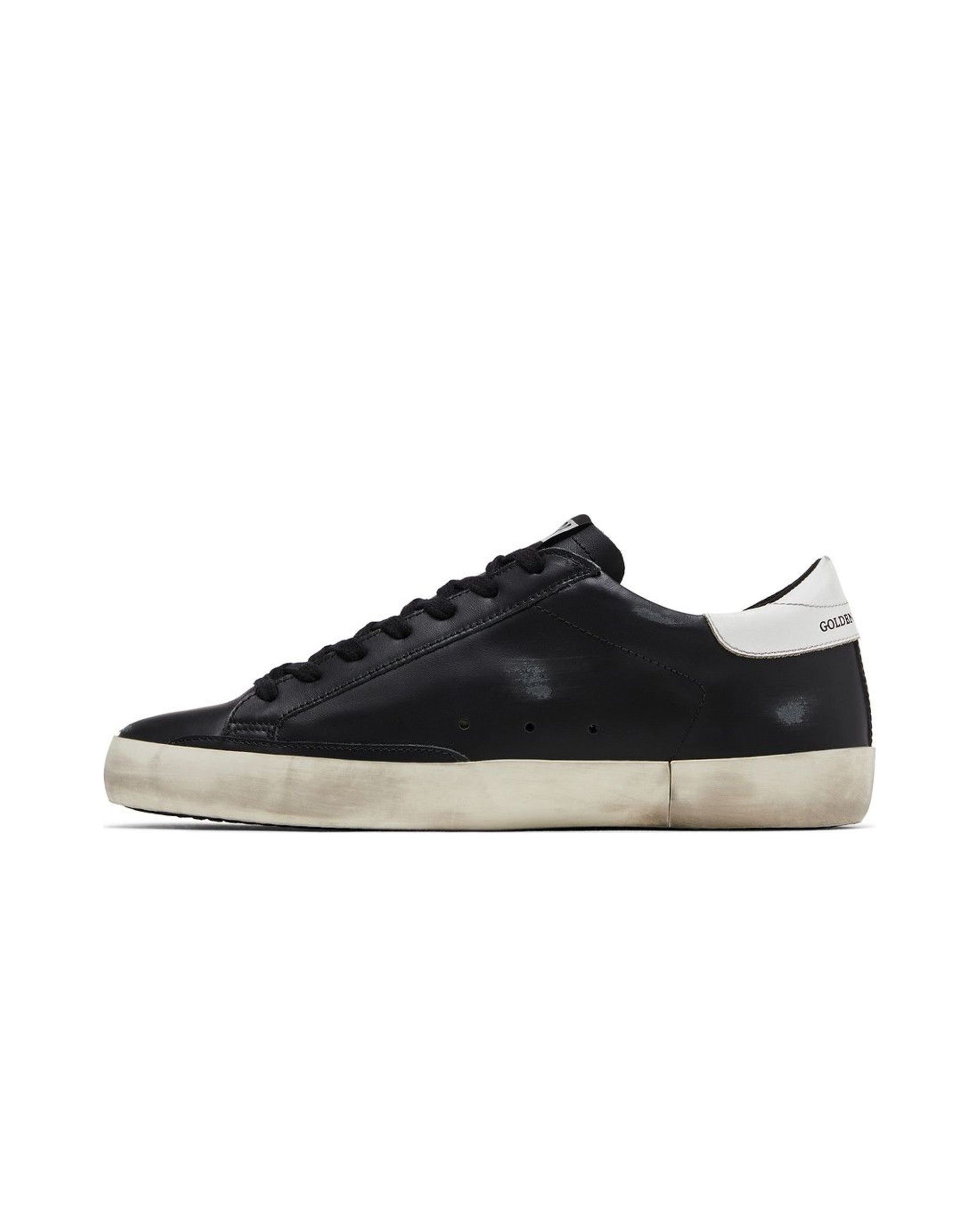 Golden Goose Super-Star Black White Leather