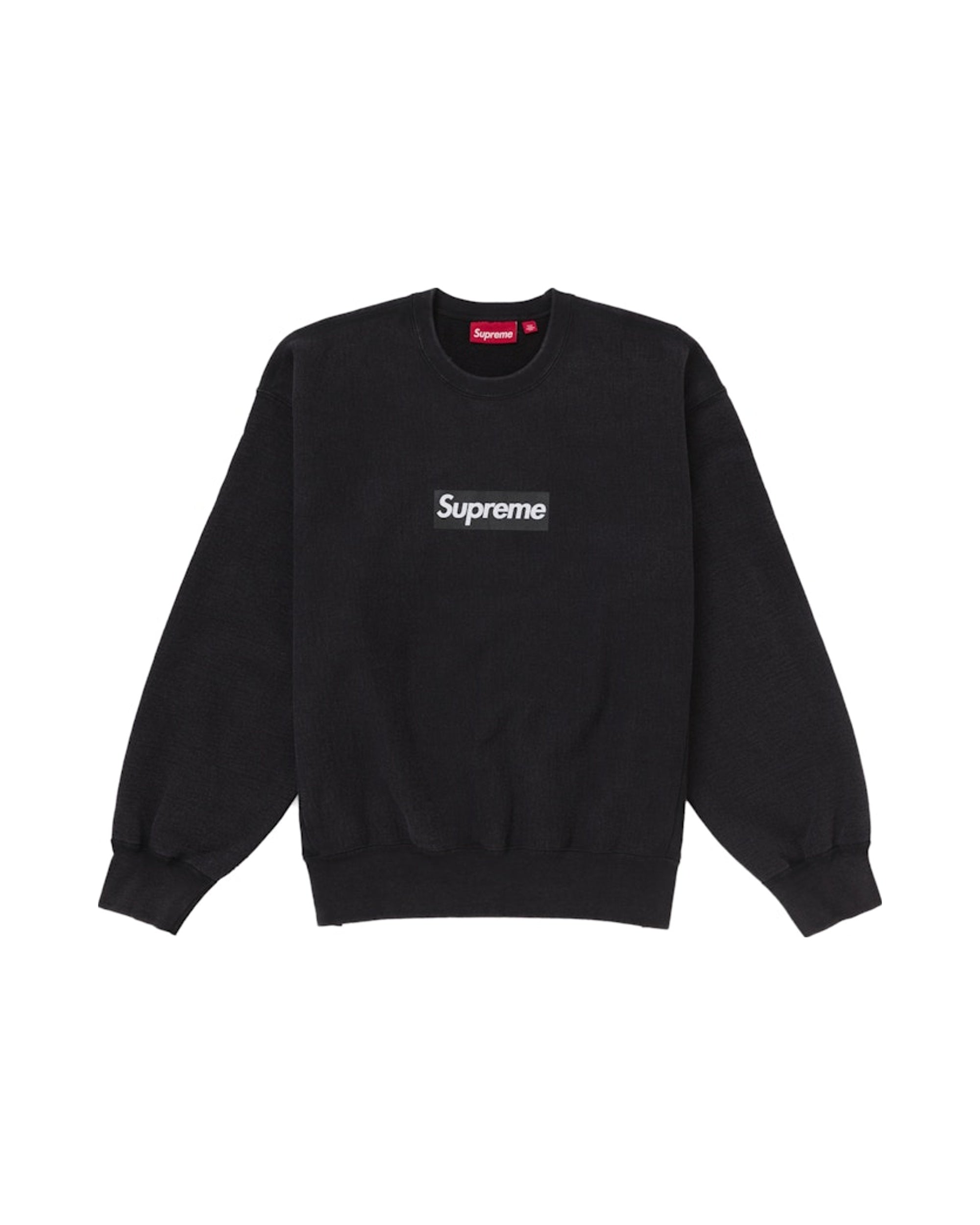 Supreme Washed Box Logo Crewneck Black