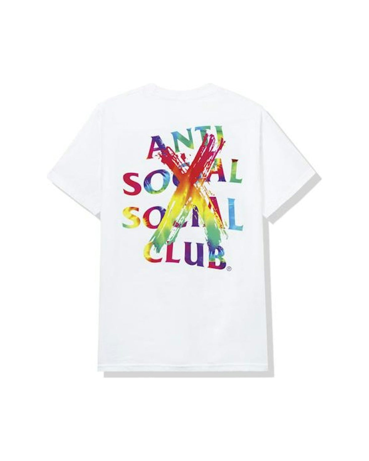 Anti Social Social Club Cancelled Rainbow Tee White