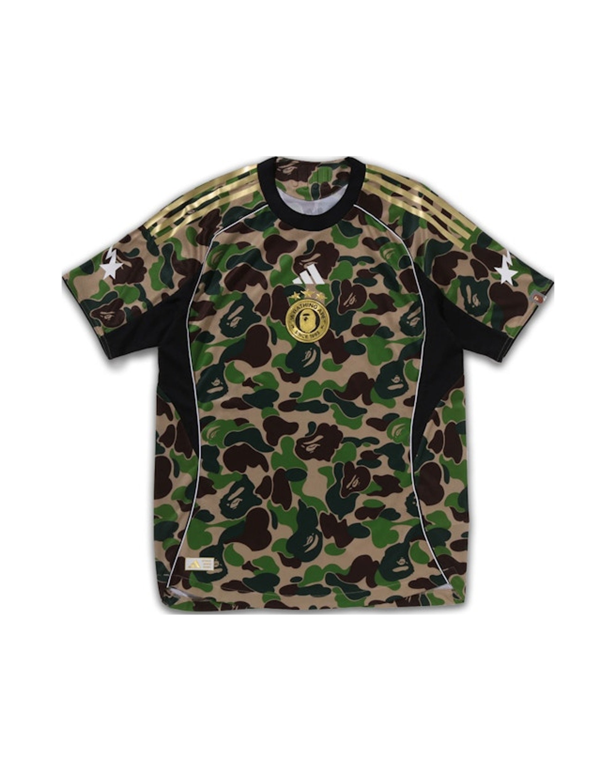 adidas x BAPE Football Graphic Slim Jersey T-shirt Green