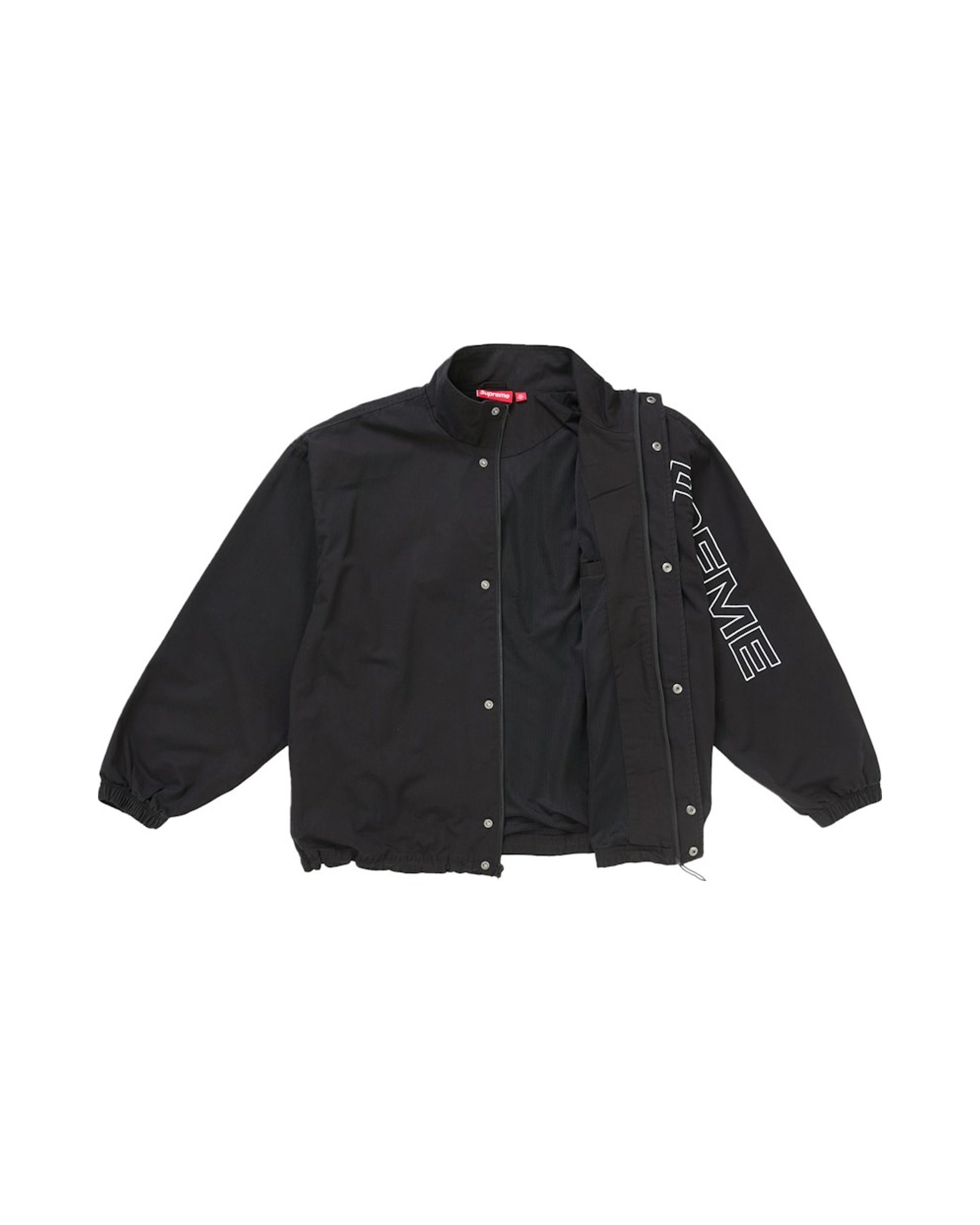 Supreme Spellout Embroidered Ripstop Track Jacket Black