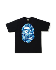 BAPE ABC Camo Big Ape Head Tee Black/Blue