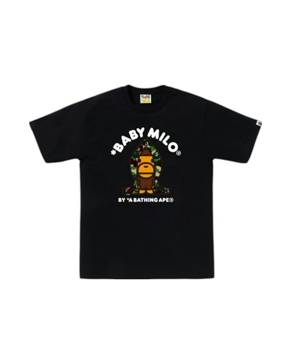 BAPE ABC Army Green Camo Baby Milo Hoodie Tee Black