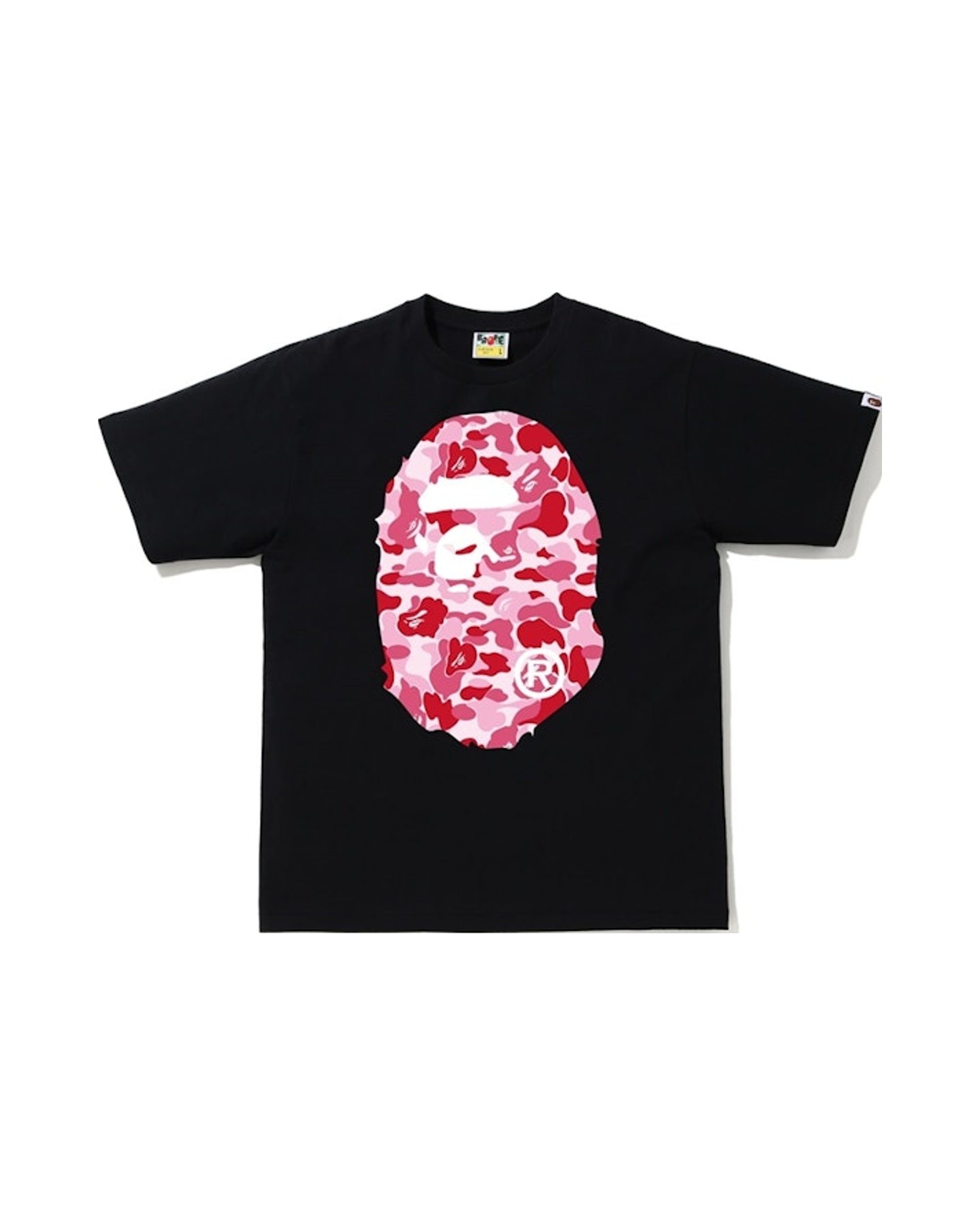 BAPE ABC Camo Big Ape Head Tee Black/Pink