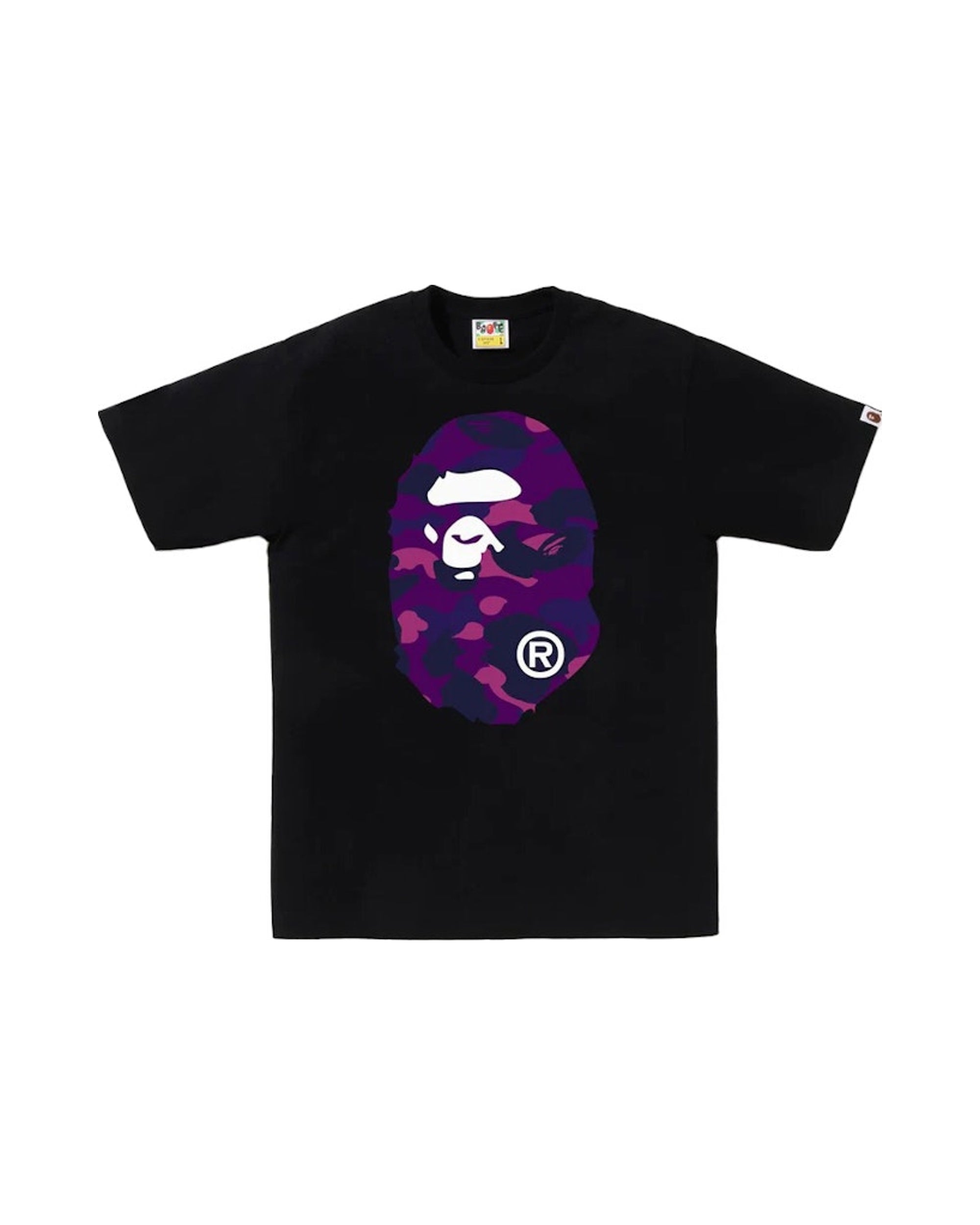 BAPE Color Camo Big Ape Head Tee Black/Purple