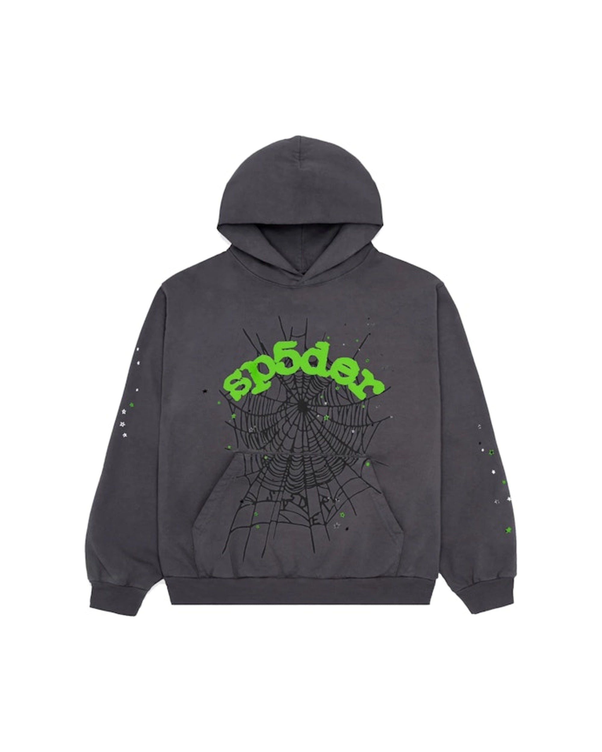 Sp5der Wait Web Hoodie Slate Grey