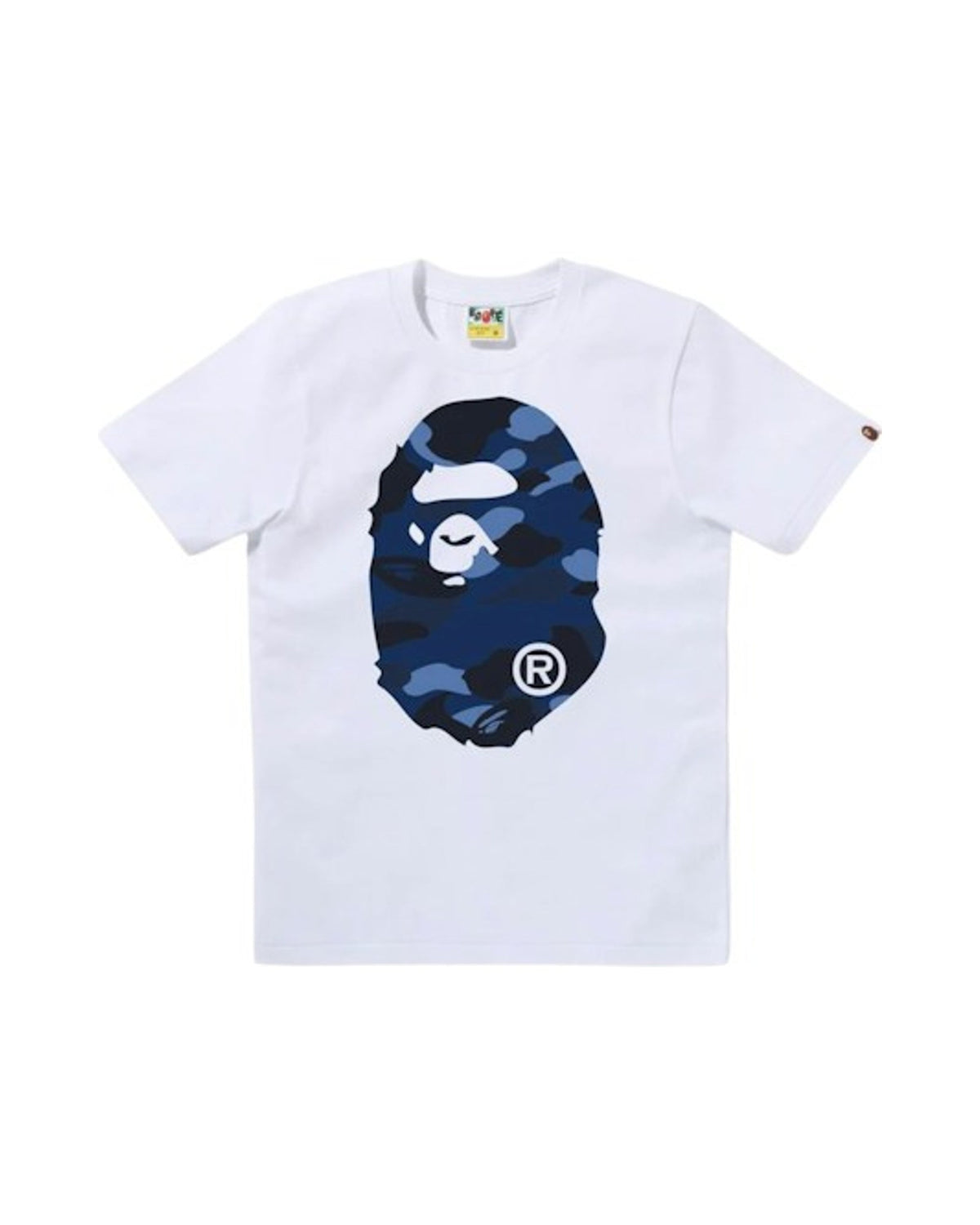 BAPE Color Camo Big Ape Head Tee White Blue