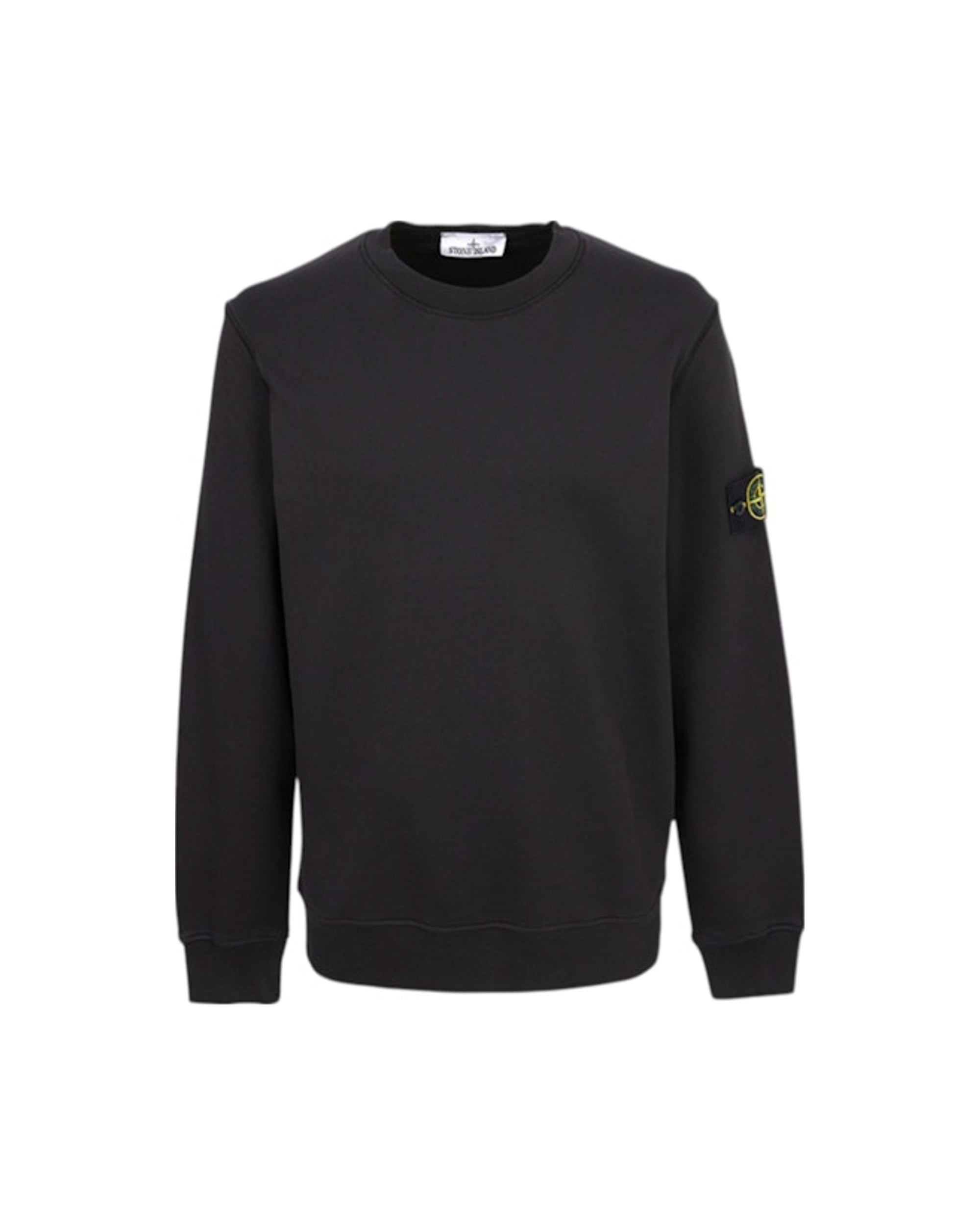Stone Island Organic Cotton Fleece Crewneck Black