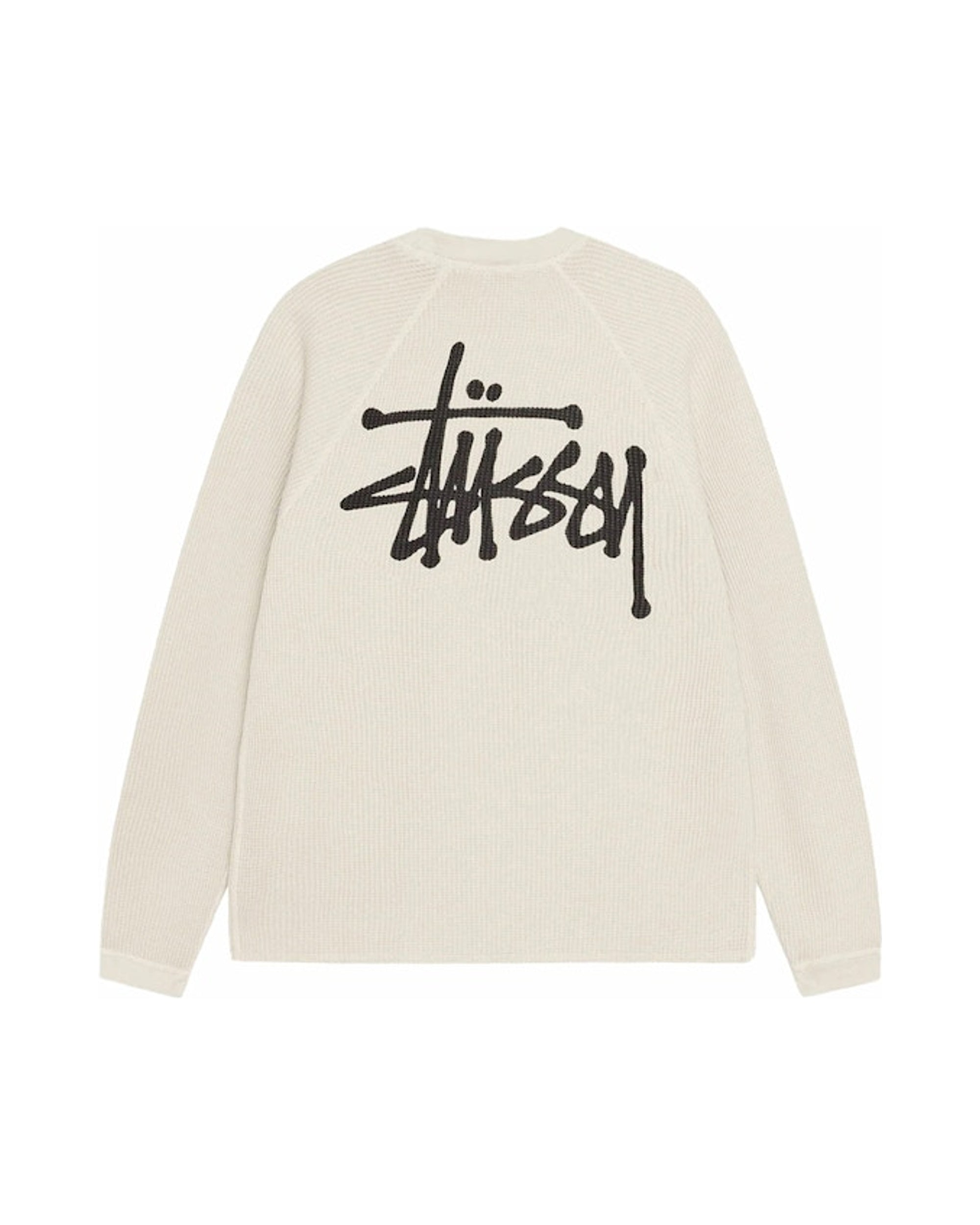 Stussy Raglan Thermal L/S Crew Bone