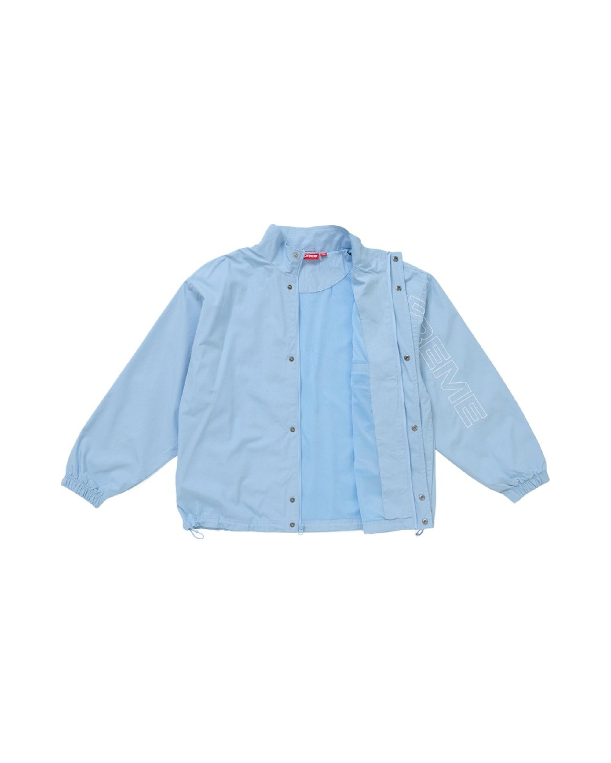 Supreme Spellout Embroidered Ripstop Track Jacket Light Blue
