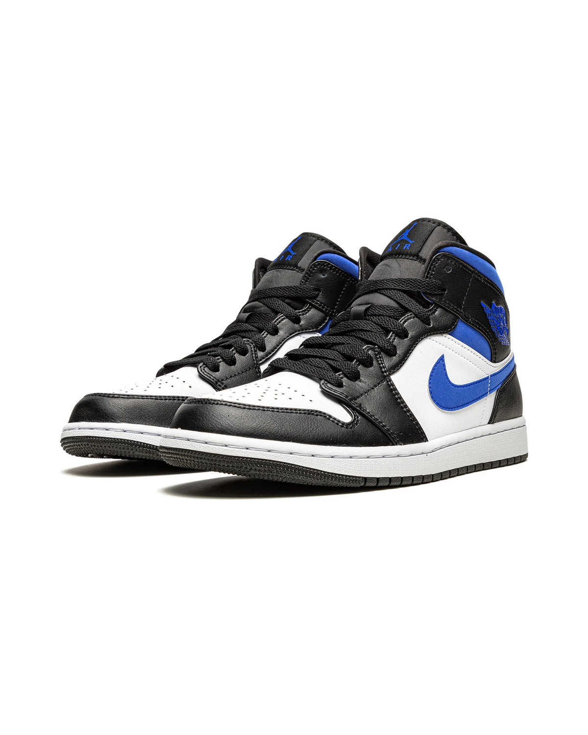 Jordan 1 Mid White Black Racer Blue