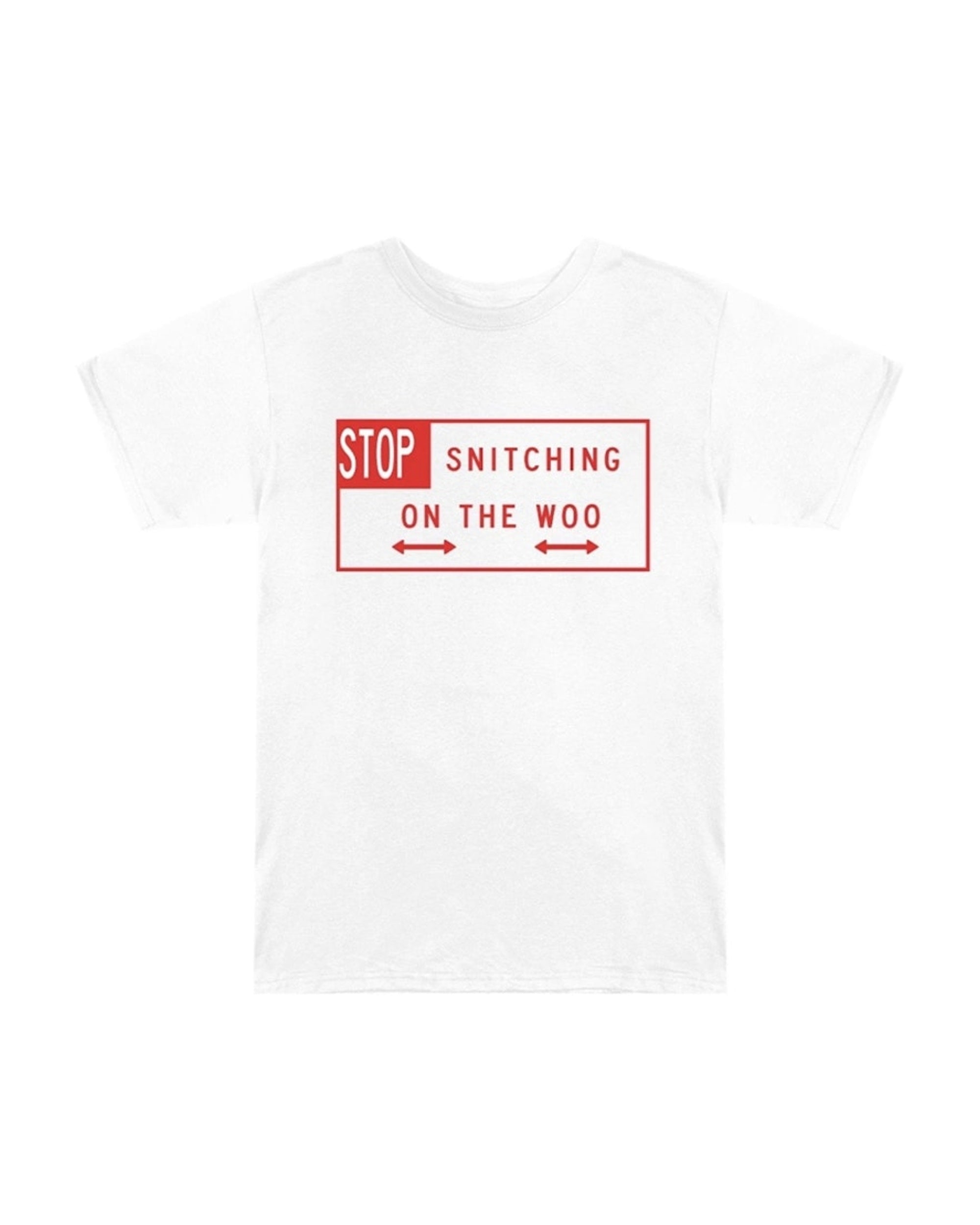 Pop Smoke x Vlone Stop Snitching T-Shirt White/Red