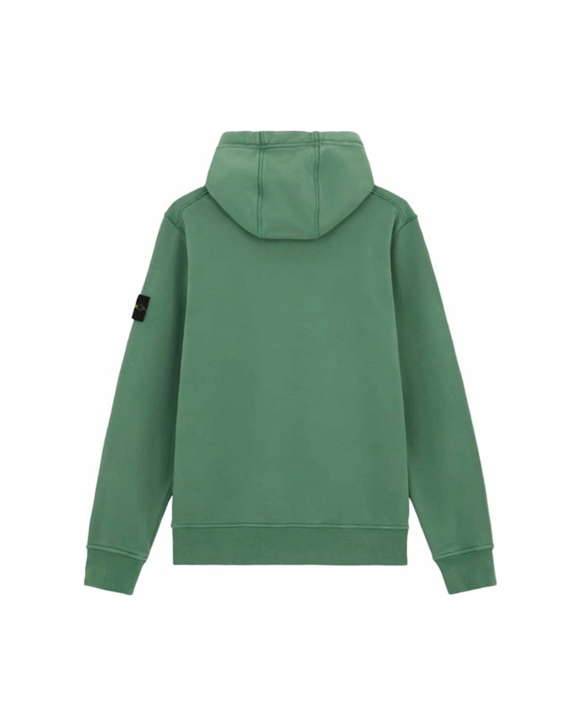 Stone Island Fleece Garment Dyed Hoodie Sage Green
