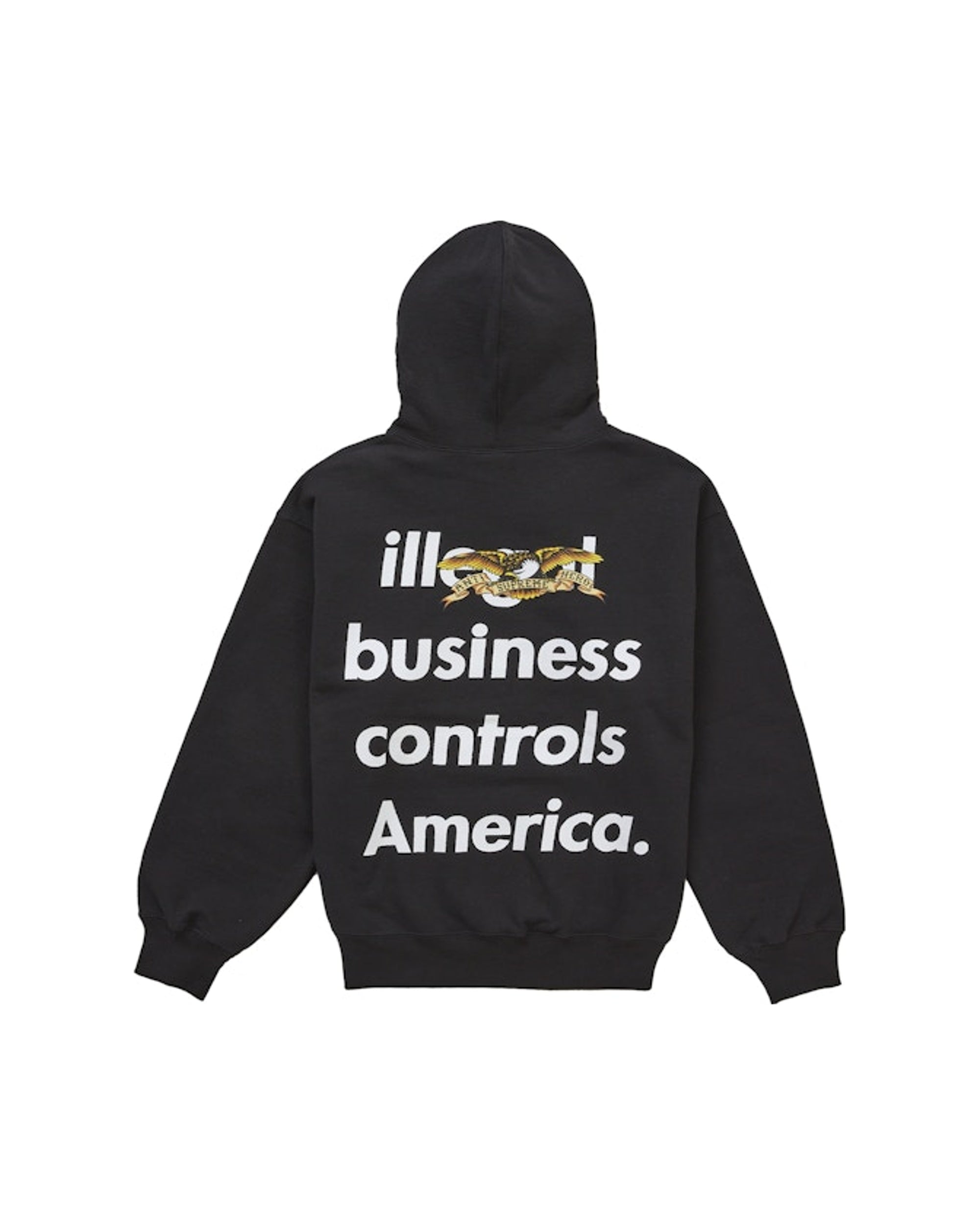 Supreme ANTIHERO Hooded Sweatshirt (FW25) Black