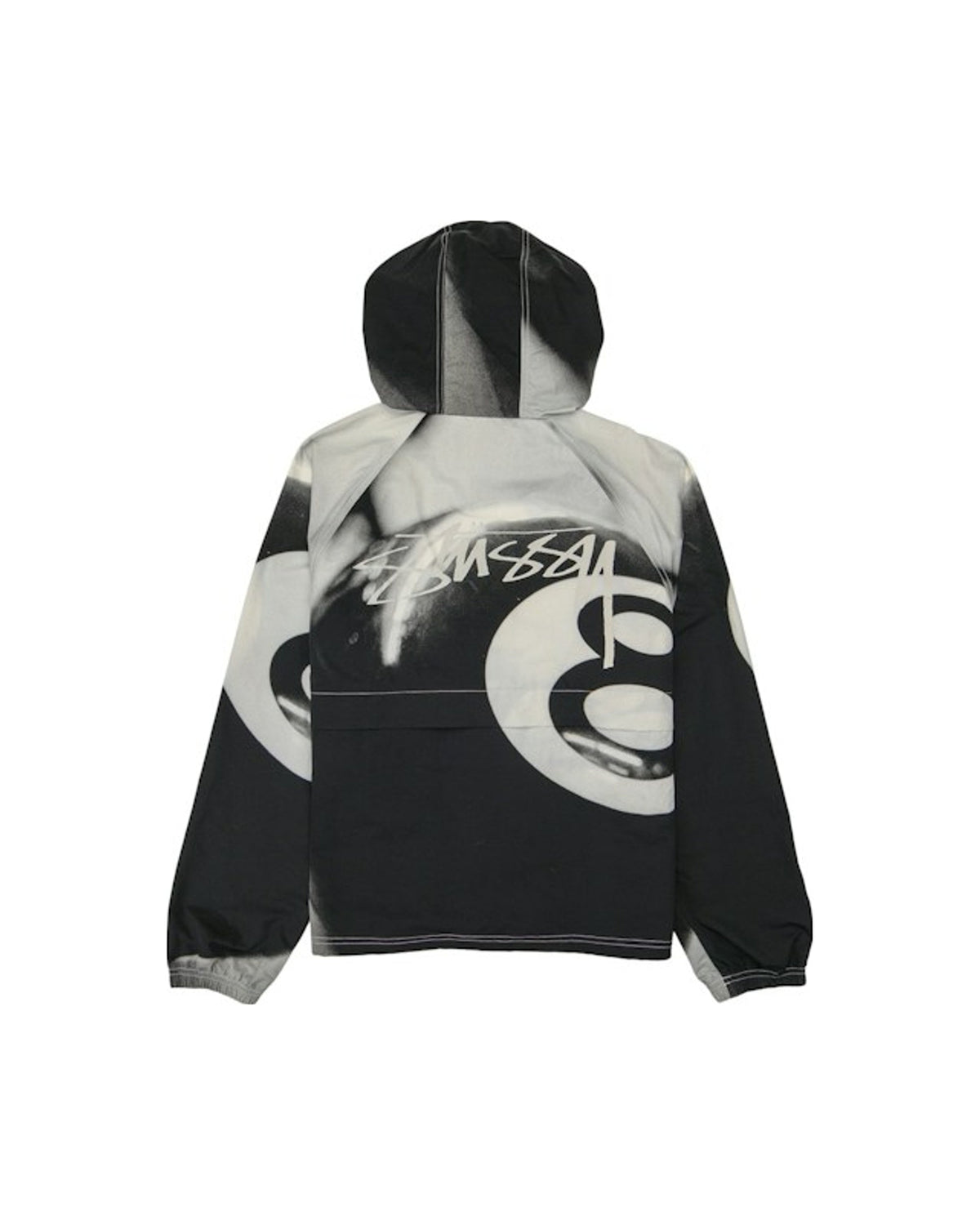 Stussy 8 Ball Beach Shell Jacket Grayscale