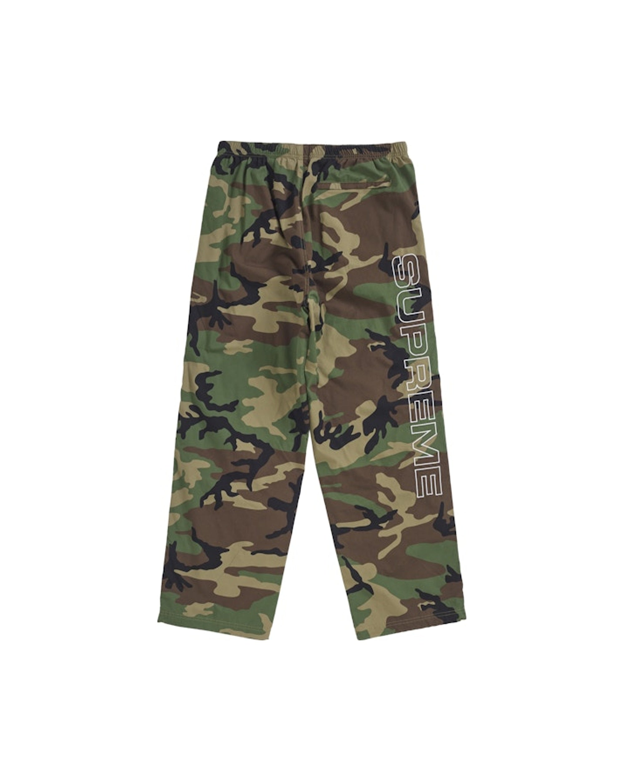 Supreme Spellout Embroidered Ripstop Track Pant Woodland Camo