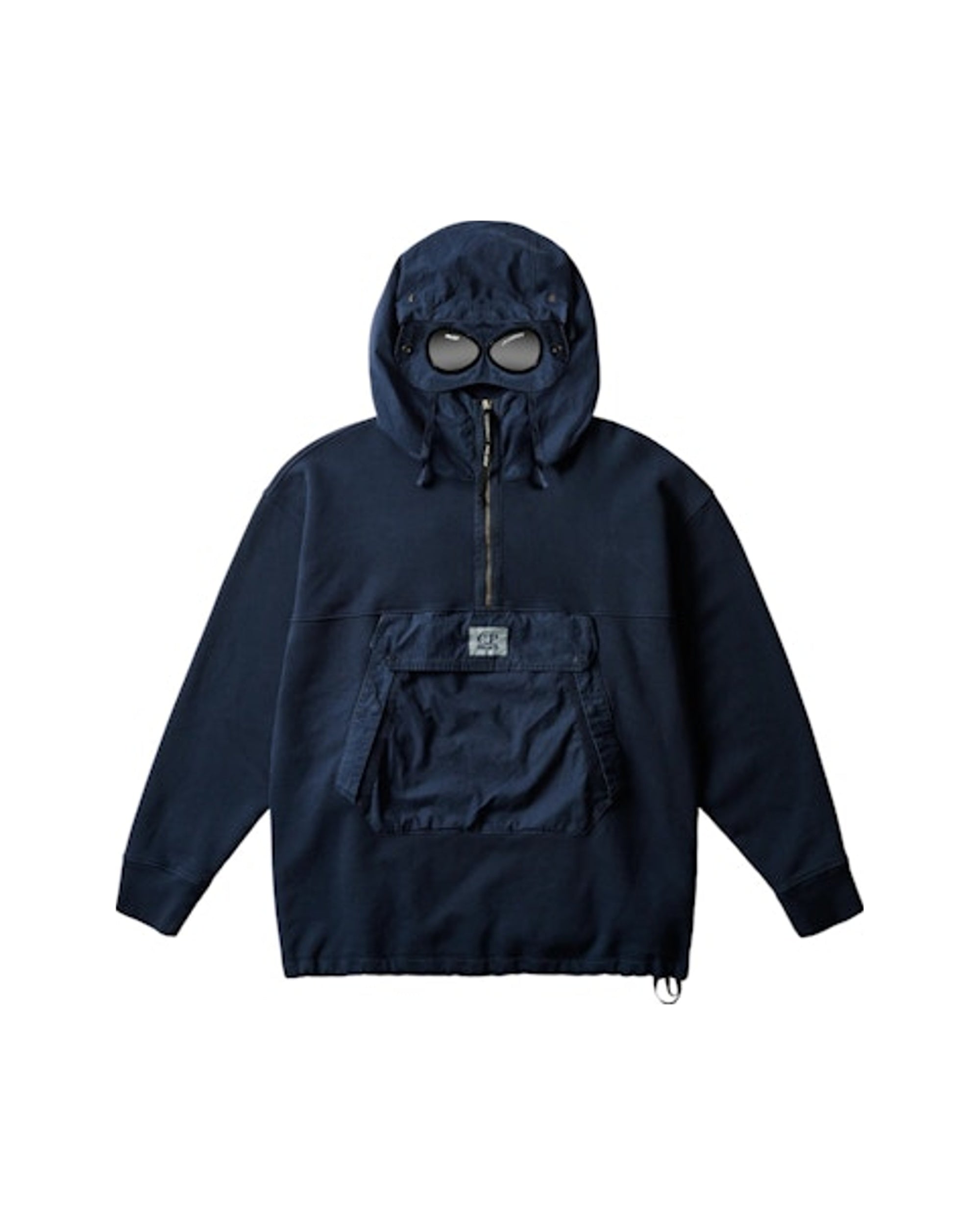 Palace x C.P. Company Fleece Old Goggle Hood Navy