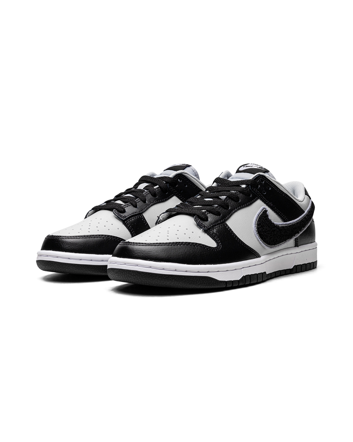 Nike Dunk Low Chenille Swoosh Black Grey